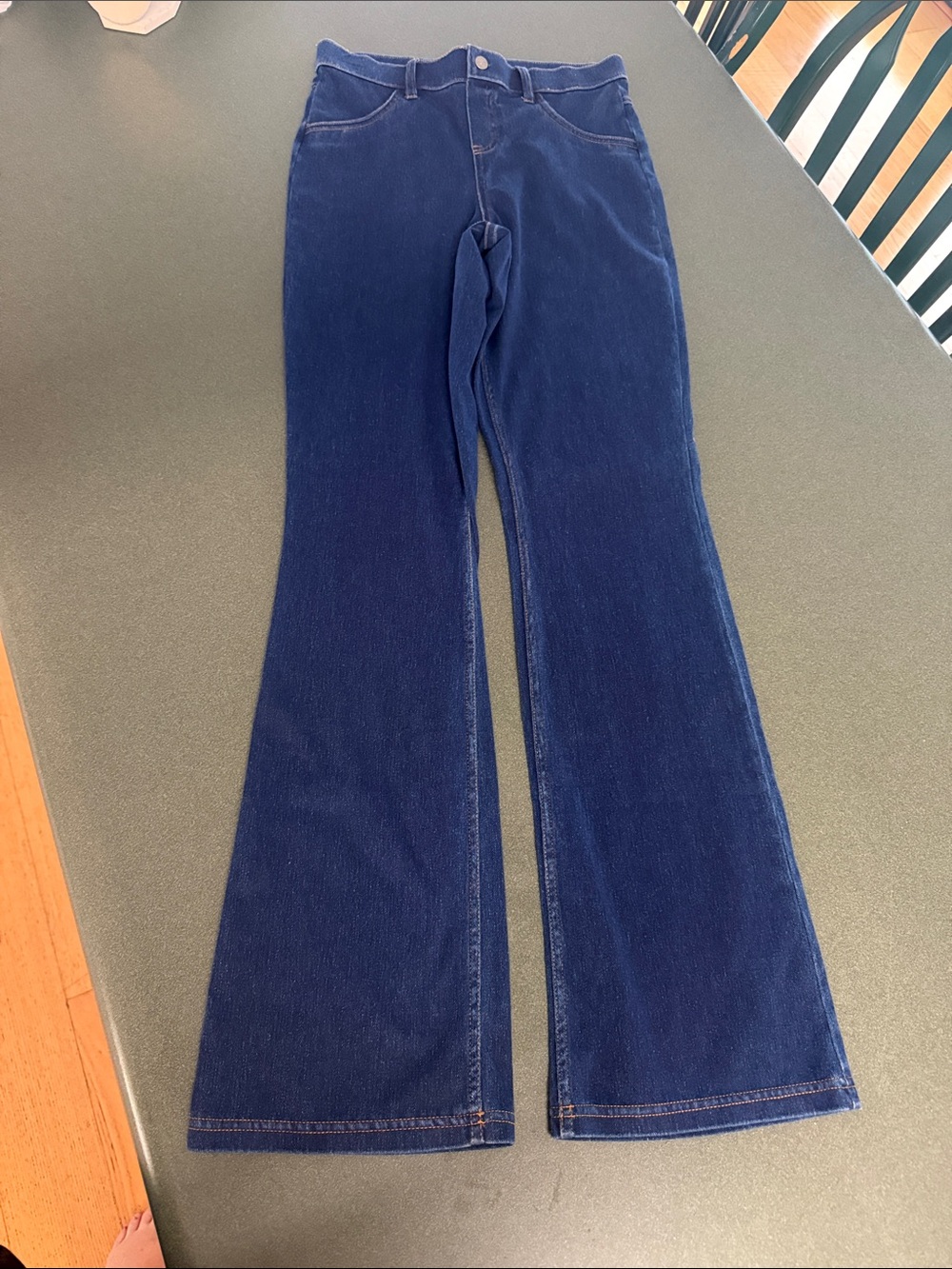 HUE Women's Deep Blue Flare Jeans